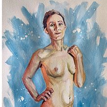 My Human Figure in Watercolor Ein Projekt aus dem Bereich Traditionelle Illustration, Bildende Künste, Malerei, Aquarellmalerei, Realistische Zeichnung und Anatomische Zeichnung von Fiona Lehman - 02.07.2022