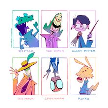 SIX FANARTS. Un proyecto de Ilustración tradicional, Dibujo, Ilustración digital, Dibujo digital, Diseño de personajes, Diseño e Ilustración infantil de Carlos Sallas - 02.07.2022