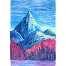 My project for course: Landscapes with Oil Pastels and Crayons: Playing with Light. Traditional illustration, Fine Arts, Pencil Drawing, Drawing, and Artistic Drawing project by Emma Bengtsson - 08.09.2022