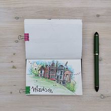 My project for course: Expressive Architectural Sketching with Colored Markers. Sketching, Drawing, Architectural Illustration, Sketchbook & Ink Illustration project by Marysia T-k - 07.02.2022