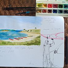 My project for course: Watercolor Travel Journal. Un proyecto de Ilustración tradicional, Pintura a la acuarela, Ilustración arquitectónica y Sketchbook de iva.koleva123 - 02.07.2022