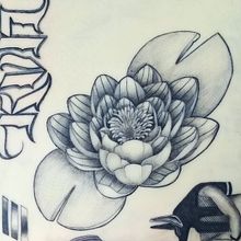 Flor de Loto. Traditional illustration, Tattoo Design, and Botanical Illustration project by fer_belt46 - 06.29.2022