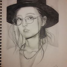 My project for course: Portrait Sketchbooking: Explore the Human Face. Sketching, Drawing, Portrait Drawing, Artistic Drawing, and Sketchbook project by Hyzle Joy Say-a - 07.04.2022