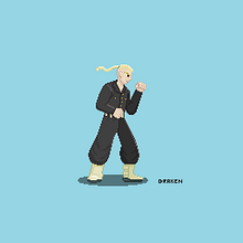 Mi proyecto del curso:  POCHITA CHAINSAWMAN & DRAKEN TOKYO REVENGERS. Character Design, Video Games, Pixel Art, and Game Design project by Allan Bermúdez - 07.04.2022