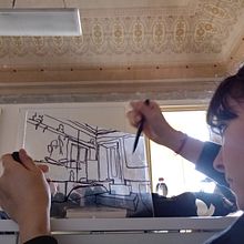 di segni e corpi disagevoli  Ein Projekt aus dem Bereich Bildung, Events, Bildende Künste, Zeichnung, Bleistiftzeichnung, Schrift, Collage, Sketchbook, Raumgestaltung, Gouachemalerei, Kommunikation, Aquarellmalerei, Kino, Kalligrafie und Bühnendekoration von Claudio Patanè - 06.07.2022