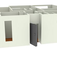 My creation of a house from a floor plan. 3D Modeling project by laura8jackson - 12.13.2016