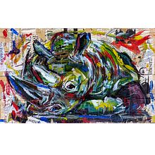 Rinoceronti. Painting, Acr, and lic Painting project by Matteo Scanu - 07.07.2022