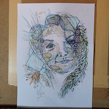 Mi proyecto del curso: Retrato experimental con tinta, alcohol y té Ein Projekt aus dem Bereich Bildende Künste, Malerei, Zeichnung und Illustration mit Tinte von Yolanda - 07.07.2022