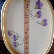  azafate con base acrilica y Bodegon al oleo. Un proyecto de Pintura al óleo y Artesanía de Bertha Villacorta - 08.07.2022