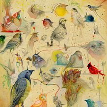Birds dialogue Ein Projekt aus dem Bereich Aquarellmalerei, Malerei, Zeichnung, Bleistiftzeichnung, Zeichnen mit Buntstiften, Traditionelle Illustration, Illustration mit Tinte, Naturalistische Illustration und Bildende Künste von Vorja Sánchez - 08.07.2022