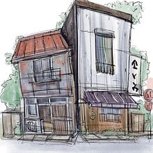 My project for course: Expressive Architectural Sketching with Colored Markers. Sketching, Drawing, Architectural Illustration, Sketchbook & Ink Illustration project by Martin Liu - 07.08.2022
