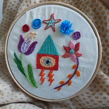 Meu projeto do curso: Bordado contemporâneo com pontos tradicionais mexicanos . Arte și meșteșuguri, Broderie, Arte din fibre și Design textil de Luciana Caetano - 07.08.2022