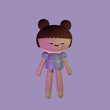 Personaje kawaii en movimiento Ein Projekt aus dem Bereich Traditionelle Illustration, Design von Figuren, Digitale Illustration, 3-D-Modellierung und Manga von Ana Belén Águila - 09.01.2022