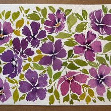 My project for course: Vibrant Floral Patterns with Watercolors. Traditional illustration, Pattern Design, Watercolor Painting, and Botanical Illustration project by Christine Diaz - 07.08.2022