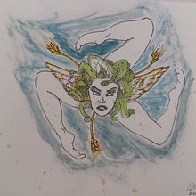 Il mio progetto del corso: Illustrazione con tecniche manuali di tratteggio e dripping. Character Design, Fine Arts, Painting, Watercolor Painting, Portrait Drawing, and Artistic Drawing project by Alessandro Costanzo - 07.09.2022