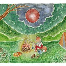 𝑳𝒊𝒕𝒕𝒍𝒆 𝒇𝒐𝒙 𝒊𝒏 𝒕𝒉𝒆 𝒇𝒐𝒓𝒆𝒔𝒕. Traditional illustration, Drawing, and Watercolor Painting project by Patricia - 07.10.2022