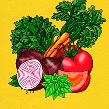 Ilustración para Maggi. Digital Illustration, Botanical Illustration, Naturalistic Illustration, Advertising, Poster Design, and Marketing project by Luca Mendieta - 07.10.2022