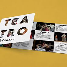 Programa (folleto) de teatro. Design, Graphic Design, Advertising, and Marketing project by Luca Mendieta - 07.10.2022