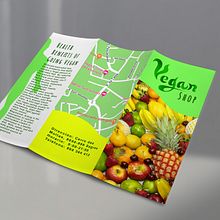 Tríptico para tienda vegana en Portugal. Advertising, Marketing, Design, and Graphic Design project by Luca Mendieta - 07.10.2022