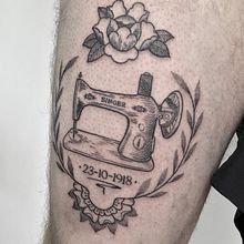 Etching Maschine Singer. Tattoo Design project by mrleon - 06.04.2022