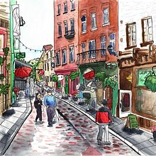 My project for course: Architectural Sketching with Watercolor and Ink. Un proyecto de Bocetado, Dibujo, Pintura a la acuarela, Ilustración arquitectónica, Sketchbook e Ilustración con tinta de Oliwia - 10.07.2022