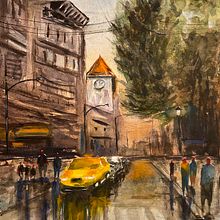 My project for course: Urban Landscapes in Watercolor. Fine Arts, Watercolor Painting, and Architectural Illustration project by Krisztina Szoke - 07.10.2022