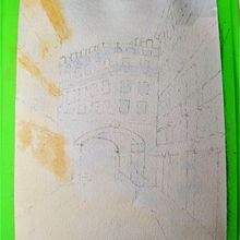 Mi proyecto del curso: Representación arquitectónica en acuarela. Un proyecto de Ilustración tradicional, Bocetado, Dibujo, Pintura a la acuarela, Ilustración arquitectónica y Sketchbook de nusaco - 11.07.2022