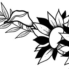 Mi proyecto del curso: Tatuaje botánico con puntillismo. Un proyecto de Ilustración tradicional, Diseño de tatuajes e Ilustración botánica de Sara Torres - 11.07.2022
