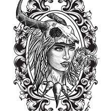 Mi proyecto del curso: Diseño e ilustración digital de tatuajes con Procreate. Un proyecto de Ilustración tradicional, Diseño gráfico, Ilustración digital, Diseño de tatuajes y Dibujo digital de Roberto Caballero Rdz - 05.06.2022