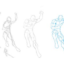 Mi proyecto del curso: Ilustración para cómics: anatomía de un superhéroe. Een project van Traditionele illustratie, Ontwerp van personages, Stripboek, Tekening met potlood y Anatomisch tekenen van Juan Sastoque - 07.07.2022