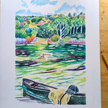 My project for course: Sketchbook Landscapes: A Colorful Approach. Sketching, Creativit, Pencil Drawing, Drawing, and Sketchbook project by Laura H - 07.12.2022