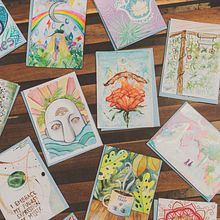 Amiga Secreta postcard exchange. Projekt z dziedziny Trad, c, jna ilustracja, Craft, W, darzenia,  Sztuki piękne i  Malarstwo użytkownika Magic Jungle - 12.07.2022