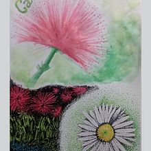Meus experimentos criativos: um misto das minhas invencionices com técnicas aprendidas no curso. Un progetto di Design, Illustrazione tradizionale, Belle arti, Pittura, Creatività, Sketchbook e Creatività con i bambini di Suenia Felix - 14.06.2022