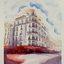 My project for course: Architectural Sketching with Watercolor and Ink. Un proyecto de Dibujo, Pintura a la acuarela, Ilustración arquitectónica, Ilustración con tinta, Bocetado y Sketchbook de vacker8 - 06.07.2022