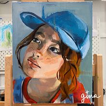 My project for course: Contemporary Oil Portraiture. Projekt z dziedziny Trad, c, jna ilustracja,  Sztuki piękne,  Malarstwo i Malarstwo olejowe użytkownika Gina Alusi - 13.07.2022