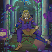 Sleeping with the Fishes. Traditional illustration, and Concept Art project by Bishoy George - 06.01.2022