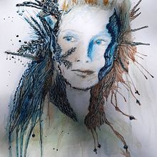 My project for course: Experimental Portraiture with Ink, Tea and Alcohol. Fine Arts, Painting, Drawing & Ink Illustration project by eluned_eleven - 07.13.2022