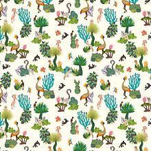 Illustrations pour la réalisation d'un motif inspiré de la faune et la flore. Een project van Traditionele illustratie, Patroonontwerp,  Tekening, Digitale illustratie y  Botanische illustratie van Stéphanie Bourdel - 13.07.2022