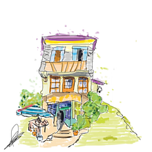Meu projeto do curso: Desenho arquitetônico expressivo com marcadores coloridos. Traditional illustration project by Allan Luis - 07.13.2022