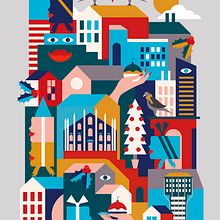 UNIQLO Holidays. Traditional illustration project by Antonio Colomboni - 07.14.2022