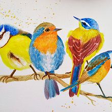 Mi proyecto del curso: Acuarela artística para ilustración de aves. Een project van Traditionele illustratie, Aquarelschilderen, Realistische tekening y Naturalistische illustratie van Yamile Mayorga - 14.07.2022