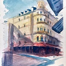 Mi proyecto del curso: Dibujo arquitectónico con acuarela y tinta. Sketching, Drawing, Watercolor Painting, Architectural Illustration, Sketchbook & Ink Illustration project by Adrián Carvajal - 07.14.2022