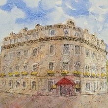 My project for course: Architectural Sketching with Watercolor and Ink. Sketching, Drawing, Watercolor Painting, Architectural Illustration, Sketchbook & Ink Illustration project by sangelo - 07.14.2022