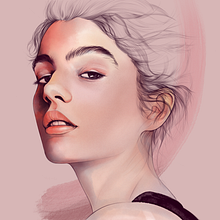 Mi proyecto del curso: Retrato ilustrado con Procreate. Un proyecto de Ilustración tradicional, Ilustración vectorial, Ilustración digital y Dibujo de Retrato de Olga Valeeva - 01.05.2022