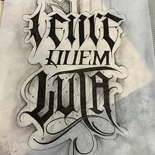 Meu projeto do curso: Tatuagem de letras cursivas à mão livre. Lettering, and Tattoo Design project by matheuscalvelli13 - 07.14.2022