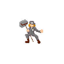 Mi proyecto del curso: Animación de personajes en pixel art para videojuegos. Un proyecto de Animación de personajes, Videojuegos, Pixel art y Desarrollo de videojuegos de Carlos Hugo Lorca - 20.07.2022