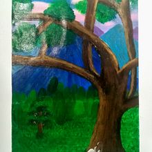 Mi proyecto del curso: Pintura acrílica paso a paso: crea paisajes increíbles. Een project van Traditionele illustratie, Schilderij,  Acr, lschilderij y Sketchbook van Carolina Bastías - 15.07.2022