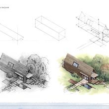Variação do projeto do meu curso "Ilustração Artística de Arquitetura". Un progetto di Illustrazione tradizionale, Architettura, Disegno, Pittura ad acquerello e Illustrazione architettonica di Eduardo Bajzek - 15.07.2022