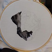 Mi proyecto del curso: Retratos bordados de mascotas: pinta con hilo. Un proyecto de Bordado, Ilustración naturalista				 y Diseño textil de Laura Rodríguez - 15.07.2022