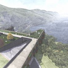 Riverfront Visitor Center - Digana, Sri Lanka. Un progetto di Architettura, Paesaggismo, Illustrazione architettonica, Fotografia architettonica, Progettazione 3D, Architettura digitale, Modellazione 3D e Design di chamudithakoralage - 15.07.2022